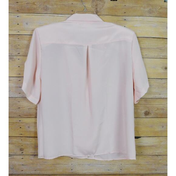 Vintage Jaclyn Smith Shirt 14 Light Pink Short Sleeve Button Down Made USA - Picture 5 of 7